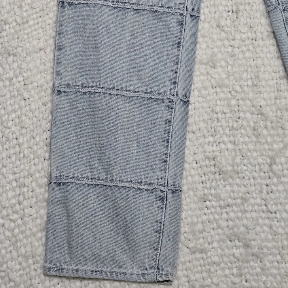 PacSun Seamed Low Rise Straight Leg Jeans Light Wash Blue Denim Size 27